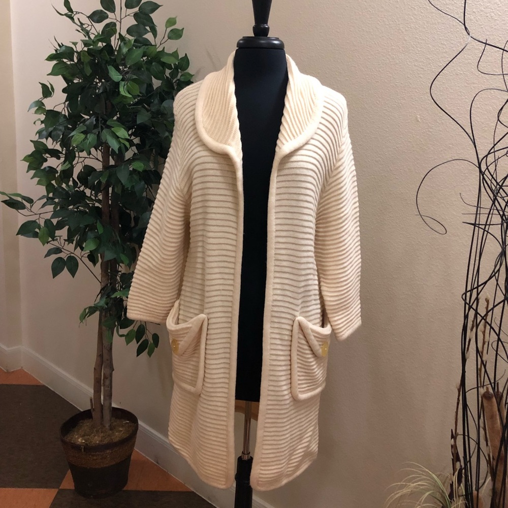 Ades of California Vintage Cardigan Wool Pockets Sweater. Preowned